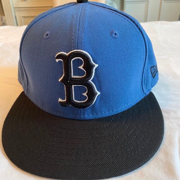 New Era Cap Hat Unisex Size 7 1/4” Color Black Blue Boston Redsox Fitted - Picture 4 of 11